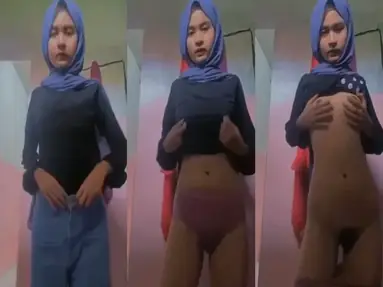 ABG Bocil Hijab Indo Pap Tocil Basah Ngangkang Meronta Kuat