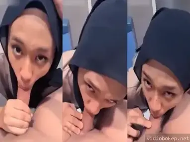 Hijab Binal Indo Sepong Kontol Jumbo Sampe Crot Mulut Lumer